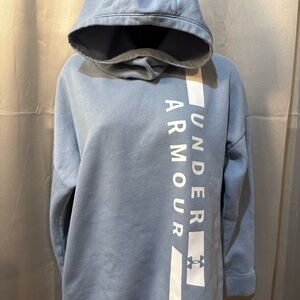 Under Armour Women's Light Blue Pullover Sweatshirt Cowl Neck Size Medium
